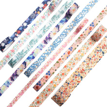 Load image into Gallery viewer, Beauty_Nature_Gold_Washi_Tape_Set_Wide_Flowers_Silver_Glitter_Color_15mm_9Rolls