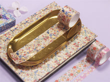 Load image into Gallery viewer, Beauty_Nature_Gold_Washi_Tape_Set_Wide_Flowers_Silver_Glitter_Color_15mm_9Rolls