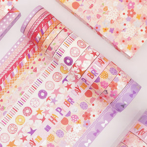 Birthday_Pink_Washi_Tape_Set_Silver_Gold_Girl_15mm_15Rolls