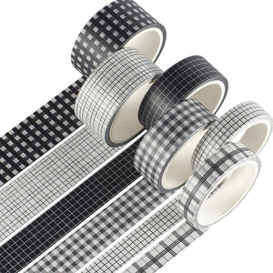 Black_Creative_Plaid_Washi_Tape_Grid_Grils_15mm_5m
