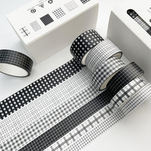 Black_Creative_Plaid_Washi_Tape_Grid_Grils_15mm_5m