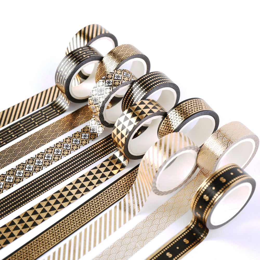 Black_Gold_Washi_Tape_Set_Geometric_Foil_15mm_10Rolls