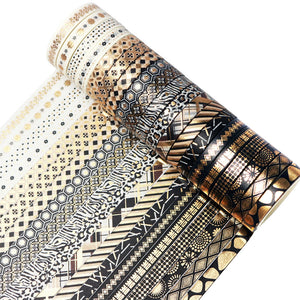  Black_Gold_Washi_Tape_Set_Skinny_Geometric_Foil_7mm_20Rolls