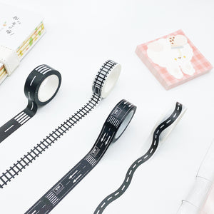 Black_Highway_Washi_Tape_Railway_Children_Toy_15mm_10m
