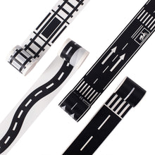 Load image into Gallery viewer, Black_Highway_Washi_Tape_Railway_Children_Toy_50mm_5m