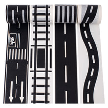 Load image into Gallery viewer, Black_Highway_Washi_Tape_Railway_Children_Toy_50mm_5m