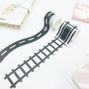 Black_Highway_Washi_Tape_Railway_Children_Toy_50mm_5m