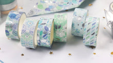 Load image into Gallery viewer, Blue_Silver_Washi_Tape_Set_Colorful_Girl_15mm_12Rolls