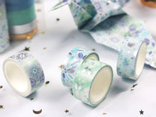 Load image into Gallery viewer, Blue_Silver_Washi_Tape_Set_Colorful_Girl_15mm_12Rolls