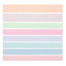 Load image into Gallery viewer, Champagne_Basic_Solid_Color_Washi_Tape_Set_Grid_Plaid_Nature_Macaron_15mm_8Rolls
