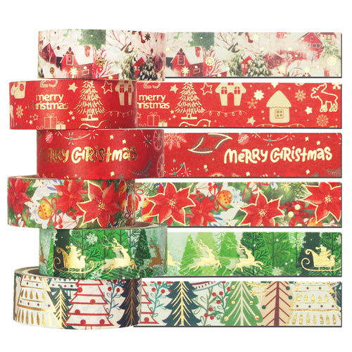 Christmas_Tree_Gold_Washi_Tape_Set_Xmas_Holiday_Red_Green_15mm_6Rolls