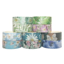 Load image into Gallery viewer, Cool_Flowers_Washi_Tape_Set_Plants_Forest_Girl_15mm_10Rolls