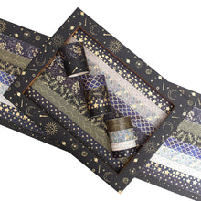 Load image into Gallery viewer, Creative_Black_Gold_Washi_Tape_Set_Wide_Flowers_Silver_Glitter_Color_15mm_10Rolls