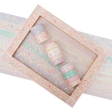 Load image into Gallery viewer, Creative_Cute_Girls_Gold_Washi_Tape_Set_Wide_Flowers_Silver_Glitter_Color_15mm_10Rolls