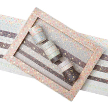 Load image into Gallery viewer, Creative_Garden_Gold_Washi_Tape_Set_Wide_Flowers_Silver_Glitter_Color_15mm_10Rolls