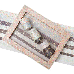 Creative_Garden_Gold_Washi_Tape_Set_Wide_Flowers_Silver_Glitter_Color_15mm_10Rolls