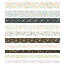 Load image into Gallery viewer, Creative_Garden_Gold_Washi_Tape_Set_Wide_Flowers_Silver_Glitter_Color_15mm_10Rolls