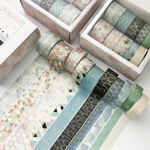 Creative_Geometric_Gold_Washi_Tape_Set_Wide_Flowers_Silver_Glitter_Color_15mm_10Rolls
