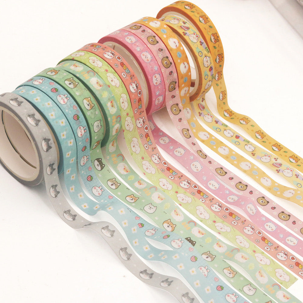 TEHAUX 20 Pcs Washi Tape Wrapping Stickers DIY Postage Tape Yellow