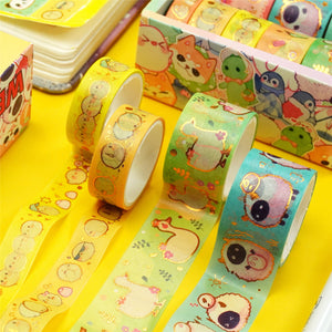    Cute_Pets_Washi_Tape_Set_Gold_Dog_Cat_Wide_Animals_Girl_25mm_13Rolls