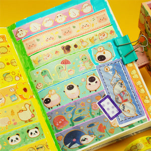    Cute_Pets_Washi_Tape_Set_Gold_Dog_Cat_Wide_Animals_Girl_25mm_13Rolls