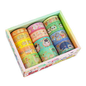    Cute_Pets_Washi_Tape_Set_Gold_Dog_Cat_Wide_Animals_Girl_25mm_13Rolls