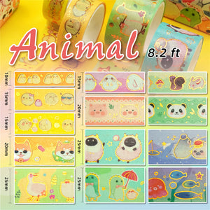    Cute_Pets_Washi_Tape_Set_Gold_Dog_Cat_Wide_Animals_Girl_25mm_13Rolls