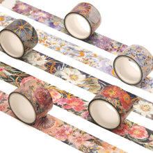 Load image into Gallery viewer,    Floral_Gold_Washi_Tape_Flower_Wide_25mm_3m