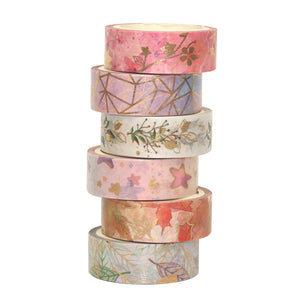 Floral_Gold_Washi_Tape_Set_Flower_Foil_15mm_6Rolls