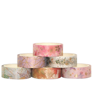 Floral_Gold_Washi_Tape_Set_Flower_Foil_15mm_6Rolls