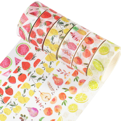   Fruits_Washi_Tape_Set_Orchard_Orange_Cute_15mm_5m