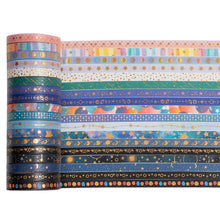 Load image into Gallery viewer, Galaxy_Washi_Tape_Set_Gold_Star_Universe_Space_Girl_5mm_30Rolls