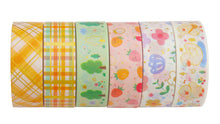 Load image into Gallery viewer, Gold_Cute_Washi_Tape_Set_Tree_Baby_Duck_Strawberry_Girl_15mm_6Rolls