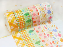 Load image into Gallery viewer, Gold_Cute_Washi_Tape_Set_Tree_Baby_Duck_Strawberry_Girl_15mm_6Rolls
