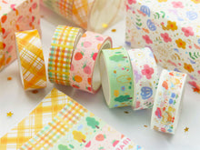Load image into Gallery viewer, Gold_Cute_Washi_Tape_Set_Tree_Baby_Duck_Strawberry_Girl_15mm_6Rolls