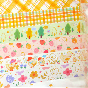 Gold_Cute_Washi_Tape_Set_Tree_Baby_Duck_Strawberry_Girl_15mm_6Rolls
