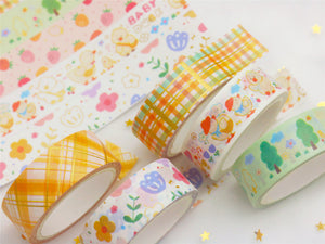 Gold_Cute_Washi_Tape_Set_Tree_Baby_Duck_Strawberry_Girl_15mm_6Rolls