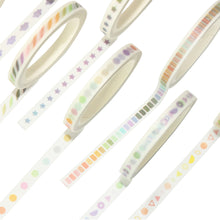 Load image into Gallery viewer, Gradient_Simple_Washi_Tape_Set_Colorful_Girl_5mm_12Rolls