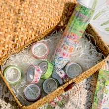 Load image into Gallery viewer,        Green_Spring_Washi_Tape_Set_Flower_Pink_Pattern_Color_15mm_10Rolls