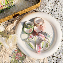 Load image into Gallery viewer,        Green_Spring_Washi_Tape_Set_Flower_Pink_Pattern_Color_15mm_10Rolls