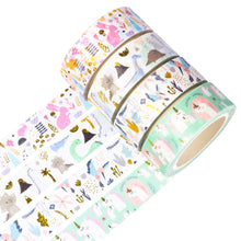 Load image into Gallery viewer, IG_Gold_Washi_Tape_Fairy_Animals_15mm_4Rolls