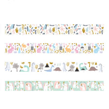 Load image into Gallery viewer, IG_Gold_Washi_Tape_Fairy_Animals_15mm_4Rolls