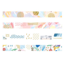 Load image into Gallery viewer, IG_Gold_Washi_Tape_Geometric_Bronzing_15mm_4Rolls