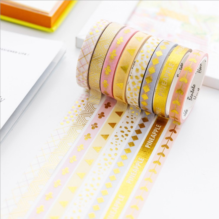 TEHAUX 20 Pcs Washi Tape Wrapping Stickers DIY Postage Tape Yellow