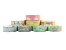 Load image into Gallery viewer, Little_Cute_Animals_Washi_Tape_Set_Zoo_Cat_Bear_Flamingo_Girl_15mm_8Rolls