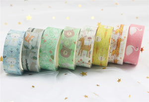 Little_Cute_Animals_Washi_Tape_Set_Zoo_Cat_Bear_Flamingo_Girl_15mm_8Rolls