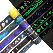 Load image into Gallery viewer, Luminous_Galaxy_Washi_Tape_Set_Black_Purple_Star_Colorful_Girl_25mm_6Rolls