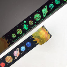 Load image into Gallery viewer, Luminous_Galaxy_Washi_Tape_Set_Black_Purple_Star_Colorful_Girl_25mm_6Rolls