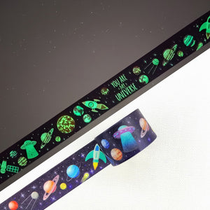 Luminous_Galaxy_Washi_Tape_Set_Black_Purple_Star_Colorful_Girl_25mm_6Rolls