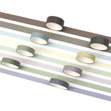 Load image into Gallery viewer, Milktea_Basic_Solid_Color_Washi_Tape_Set_Grid_Plaid_Nature_Morandi_15mm_8Rolls